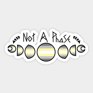 Not a phase - Demigender pride Sticker